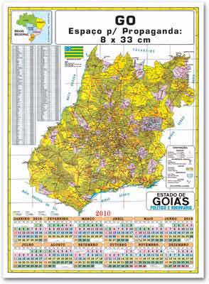 folhinhas 2010 mapa de goias