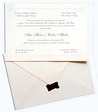 convite envelope para casamento