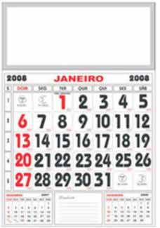 calendario para sublimação